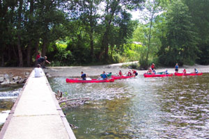 Kanubr�cke beim Camp