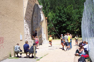 Kletterwand in Florac